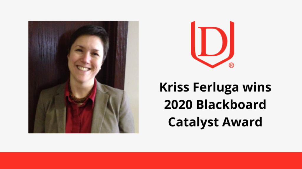 Davenport University’s Kriss Ferluga wins 2020 Blackboard Catalyst Award